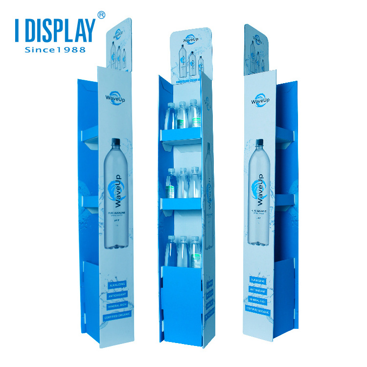 Recyclable Easy Assemble Cardboard display supermarket Floor cardboard display shelf