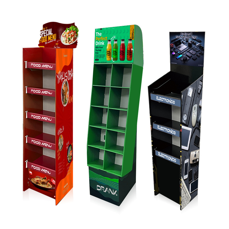 Corrugated Product POP Shelf Custom Retail Printed Snack Candy Food Display Rack