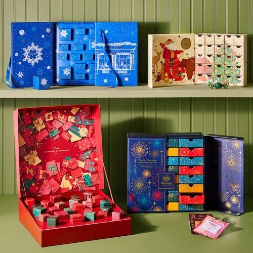 Custom Empty Packaging Advent Calendar Printed 12/24 Day Jewelry Toy Cosmetic Christmas Advent Calendar Box