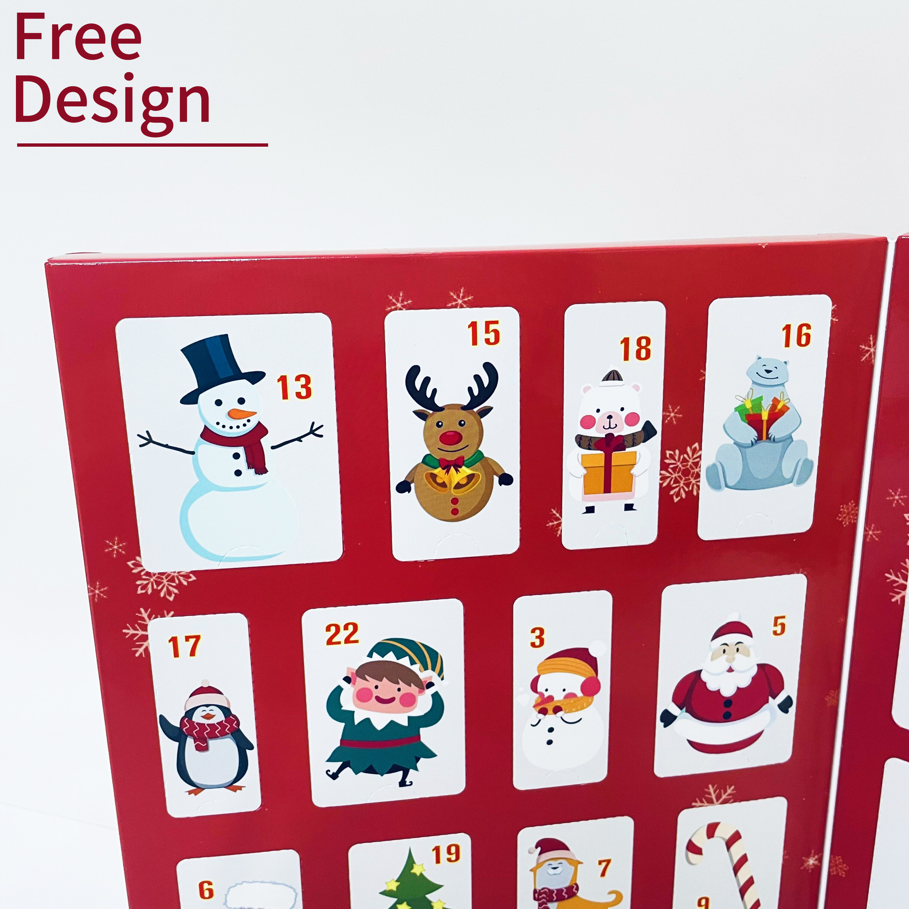 Advent Calendar Packaging Custom Supplier Best Seller 12 Days Christmas Empty Toy Advent Calendar Box