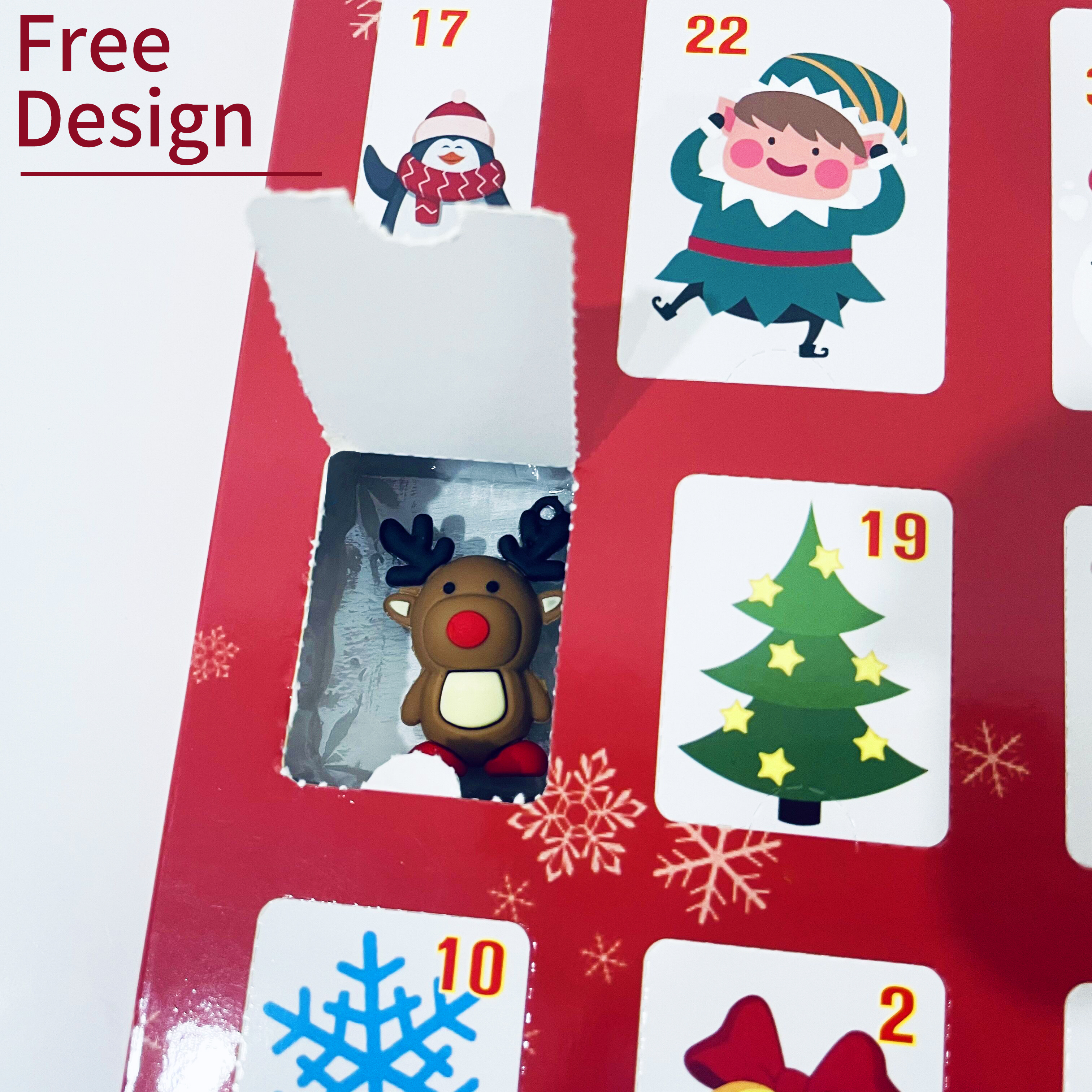 Advent Calendar Packaging Custom Supplier Best Seller 12 Days Christmas Empty Toy Advent Calendar Box