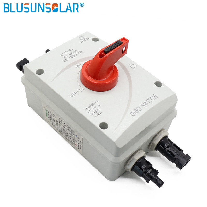 IP66 4P 32A  SISO-40 PV DC 1200V Outdoor Solar  PV Isolating Protection Isolator Switches Disconnect for Solar Power System