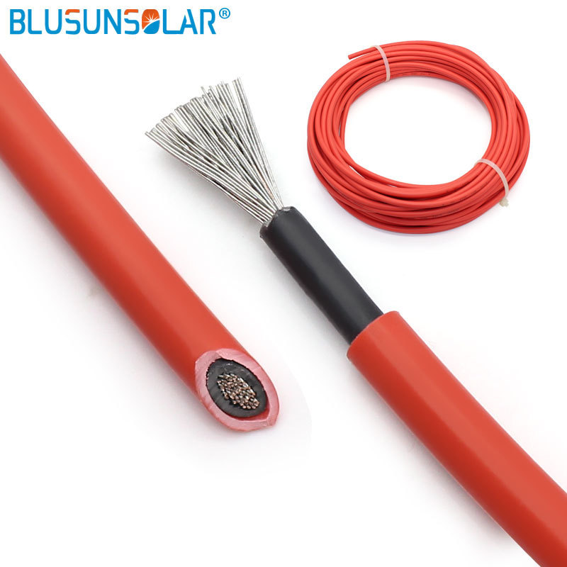 TUV Approved 1500V DC Cable XLPE Double Insulation Solar Panel Cable  EN50618 4mm Single Core PV Cable for Solar Pv System