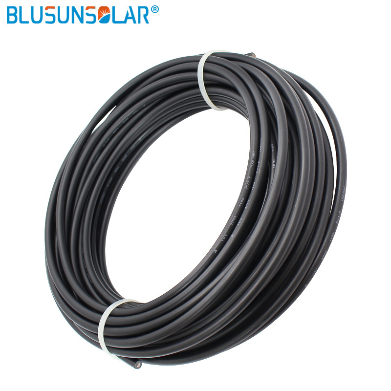 TUV /IEC Certificated EN50618 Low Smoke Halogen Free H1Z2Z2-K 1x4mm2 Solar PV Cable for Solar Panel Connector