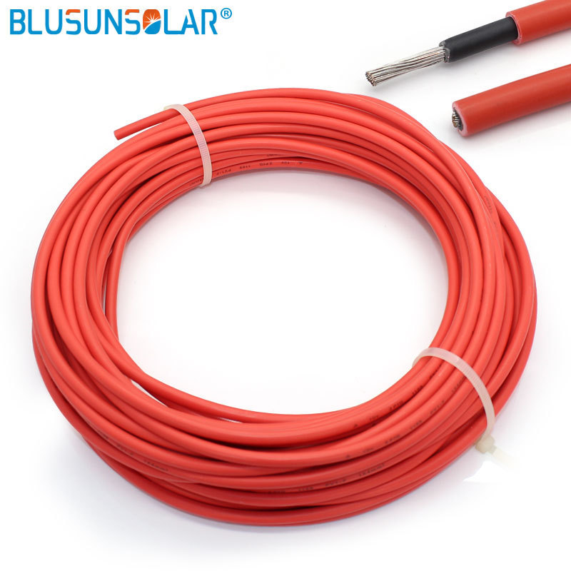 TUV /IEC Certificated EN50618 Low Smoke Halogen Free H1Z2Z2-K 1x4mm2 Solar PV Cable for Solar Panel Connector