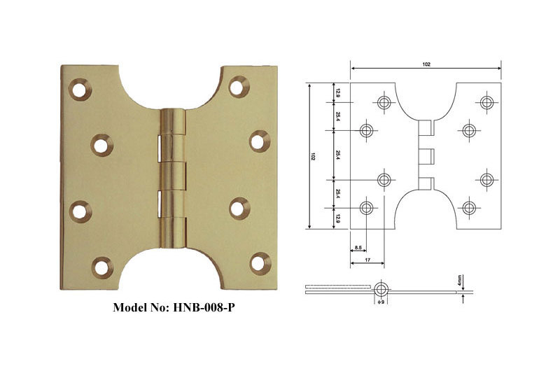 Heavy Duty Metal 4 5 6 Inch Stainless Steel 304 Ball Plain Bearing Brass Hardware Wooden Door Hinges