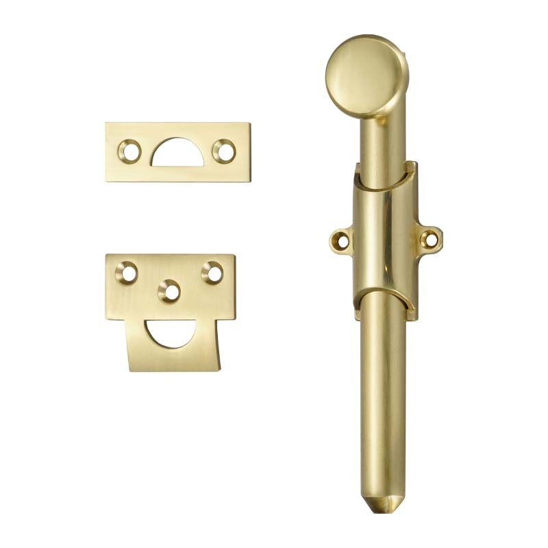 Brass Button Anti-theft Stainless Steel Barrel Tower Bolt Brass Dutch Door Bolt