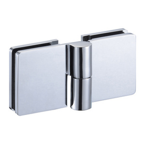 304 Stainless Steel 180 Degree Square Glass Clamp shower Door Fixed Panel Glass to Glass Corner Clamp