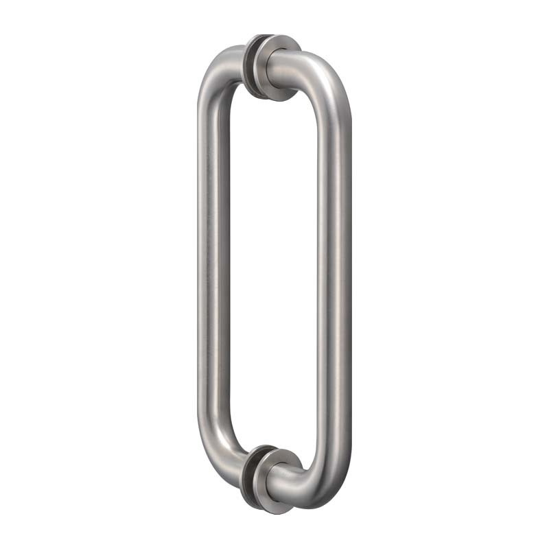 American Frameless Shower Door Hardware Satin Nickel Rounded Corner Standard Tube Pull Handle