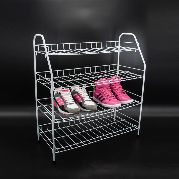 4 layers collapsible shoe rack display racks for retail shop