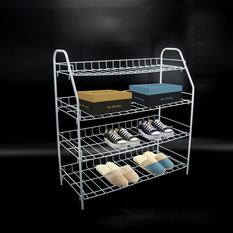 4 layers collapsible shoe rack display racks for retail shop