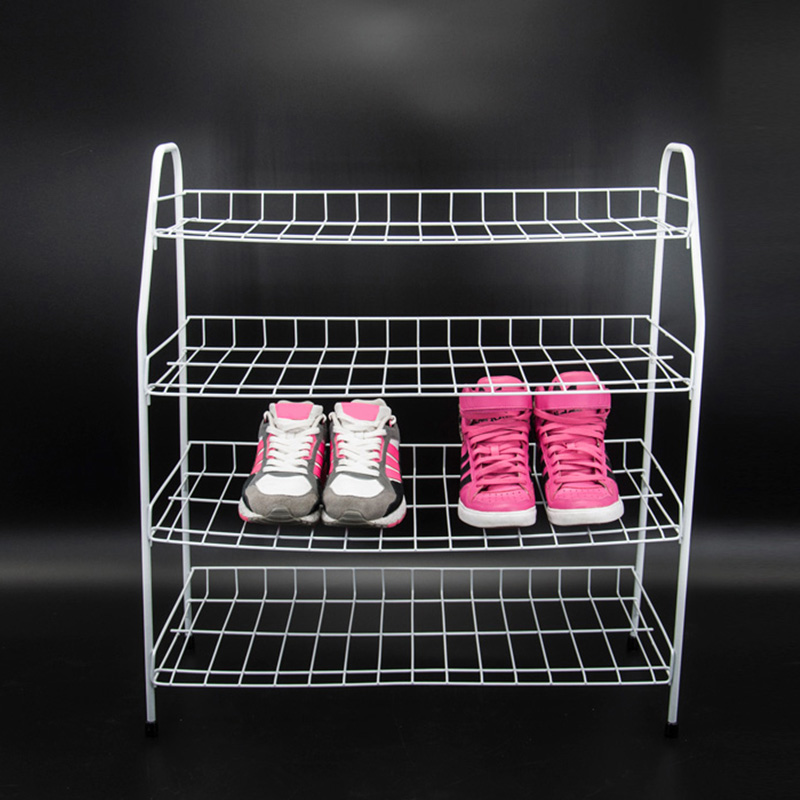 4 layers collapsible shoe rack display racks for retail shop