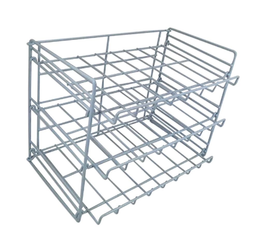 Factory Wholesales Metal Iron Wire Kitchen Can Rack Organizer White PE coating Can Storage Dispenser Shelf