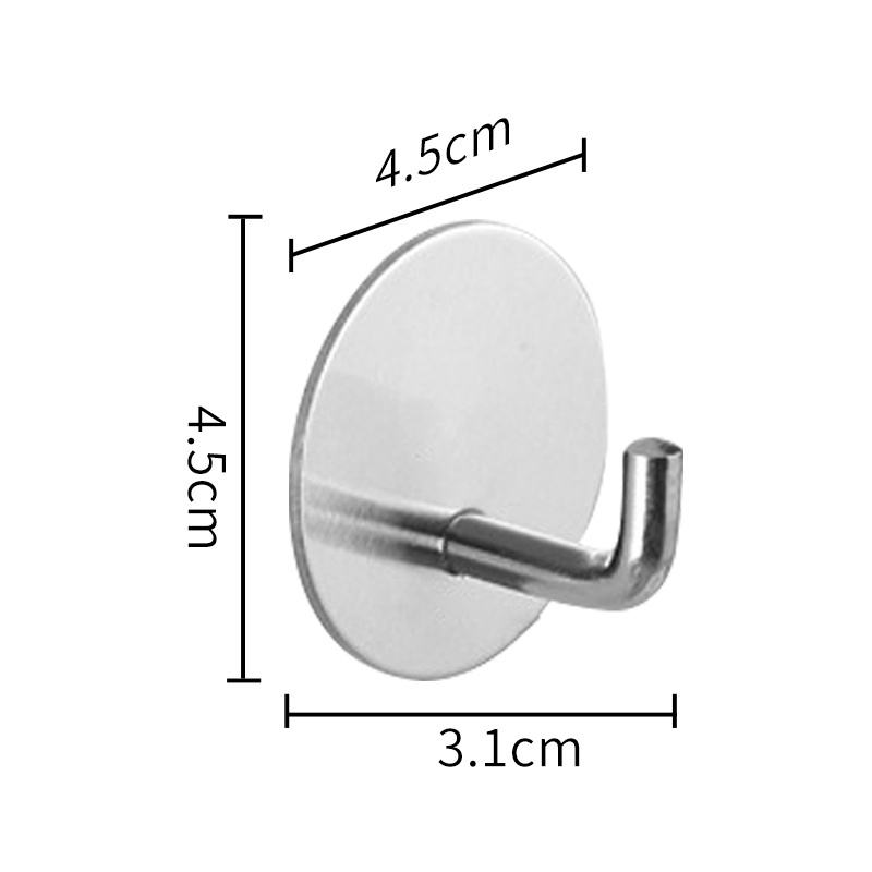 Stainless Steel Wall Hook Key Holder Self Adhesive Coat Towel Rack Hanging Hooks Bathroom Storage Hanger Organizer