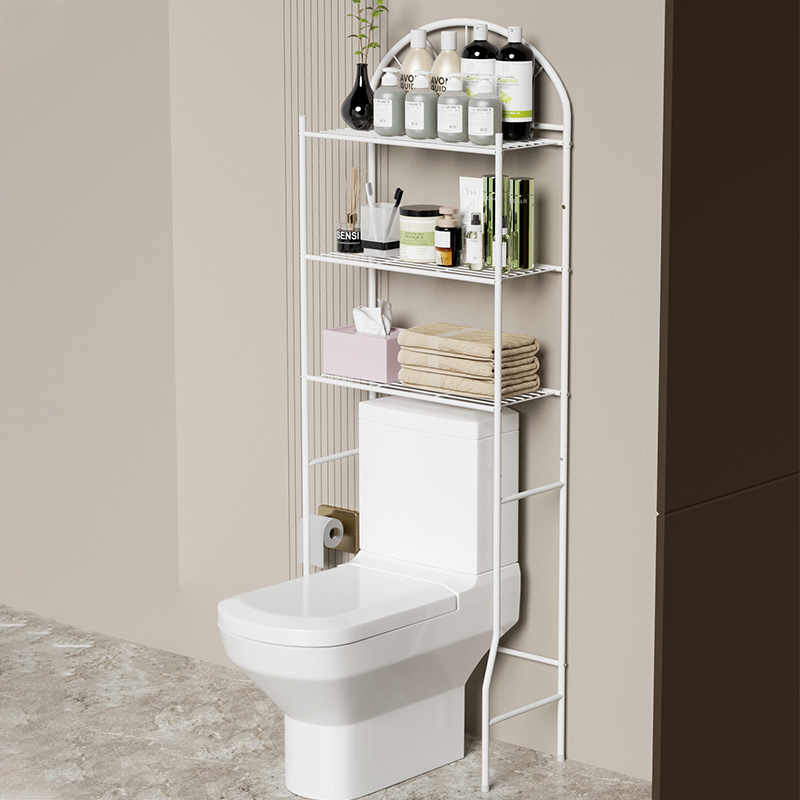 3 Tier White Metal Shelf Bathroom Space Saver Over The Toilet Rack Stand Storage Organizer