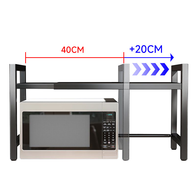 Adjustable High Quality Kitchen Microwave Oven Rack Countertop Storage Extension Shelves Rack