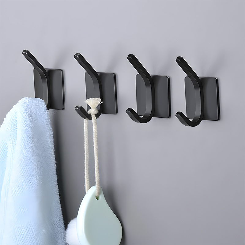 Traditional Stainless Steel 304 Self Adhesive Towel Wall Hook Multifunction Metal Coat Hanger Bathroom Hooks