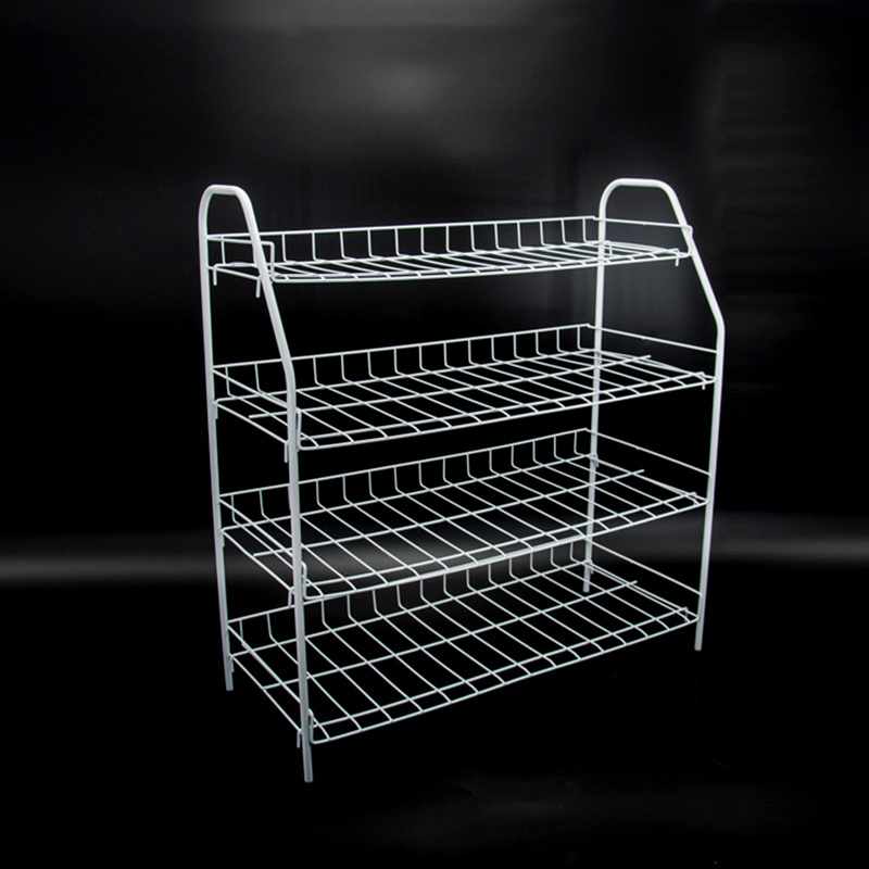 PE Coating Removable Living Room Wholesale Modern Iron Wire Metal Shoe Rack