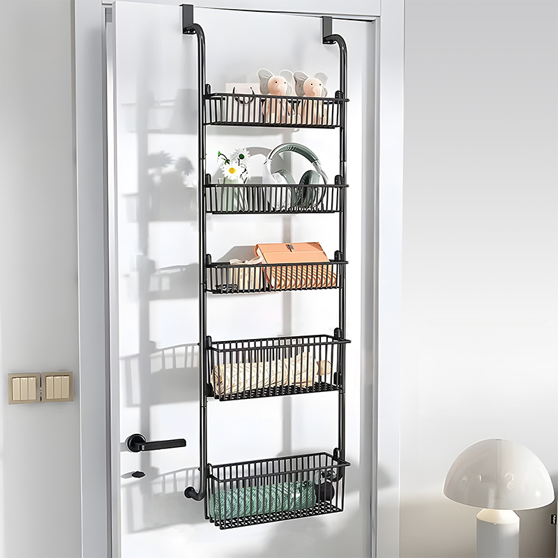 Heavy Duty Over The Door Organizer 5 Tier Pantry Door Rack Storage Organization With 5 Baskets