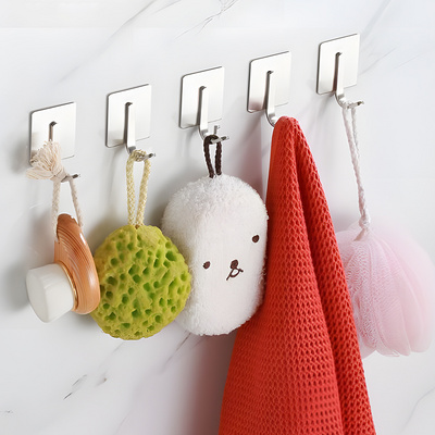 Wholesale Wall Hook Multifunction Adhesive Bathroom Traditional Wall Mounted Hanger Stainless Steel Hooks For Towels