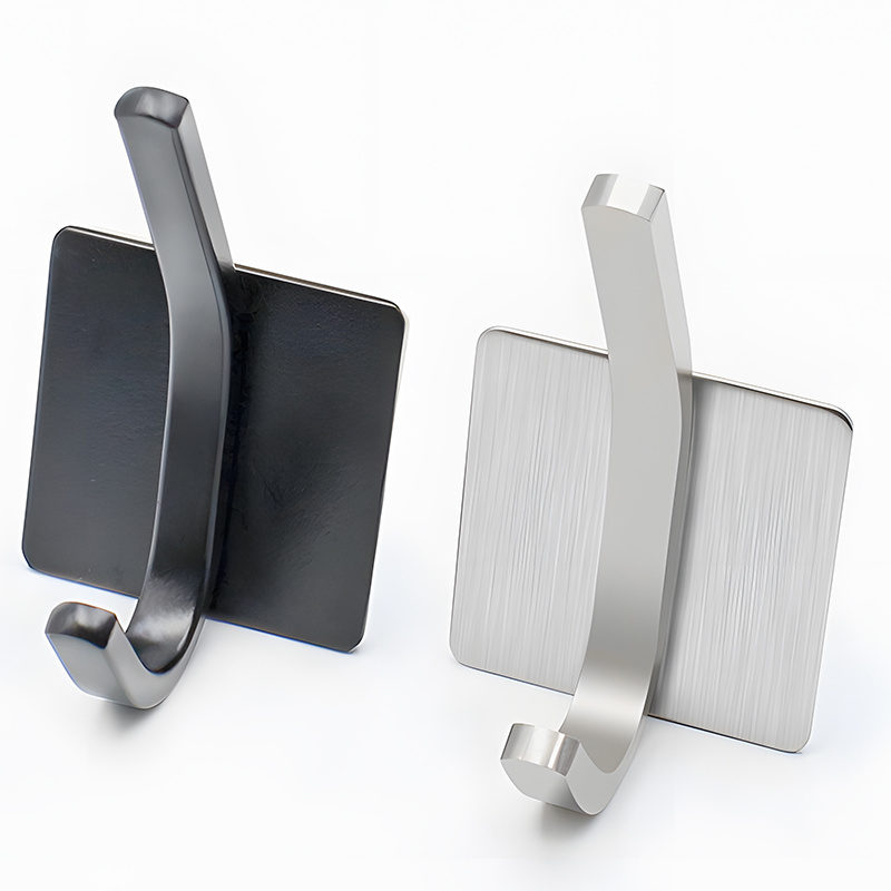 304 Metal Stainless Steel Self Adhesive Wall Coat Hook Traditional Multifunction Bathroom Shower Towel Hanger Hooks