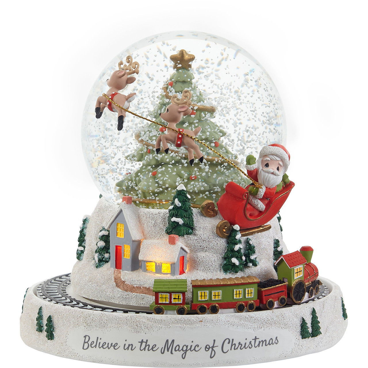 BSCI Factory Polyresin Snow Globe Christmas Snow Globes for Home Decoration