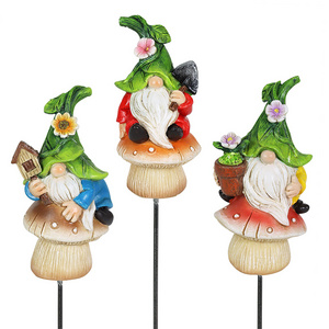 BSCI Factory Mini Garden Gnomes Outdoor Fairy Miniature Statue Accessories Set