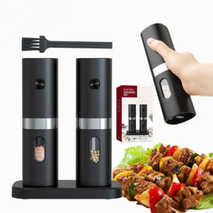 Amazon Hot Selling 2023 Wholesale Kitchen Accessories  Automatic Gravity Electric Pepper and Salt Grinder Set