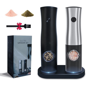 Stainless steel automatic Electric spice salt and Pepper Grinder