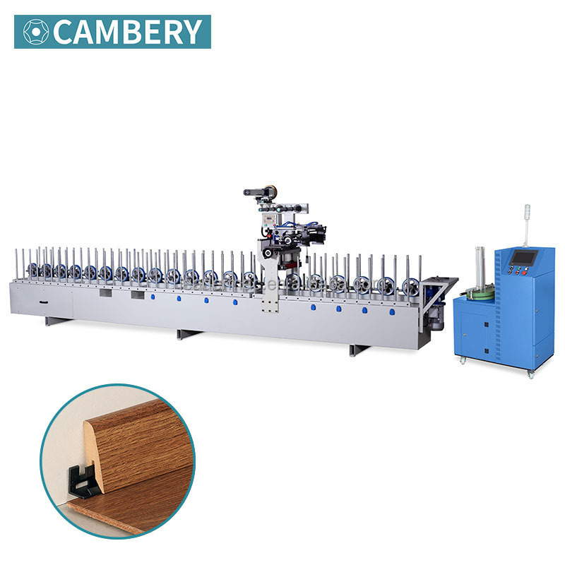 veneer high matching profile wrapping machine for furniture wood veneer mdf profile wrapping machine with hot PUR glue