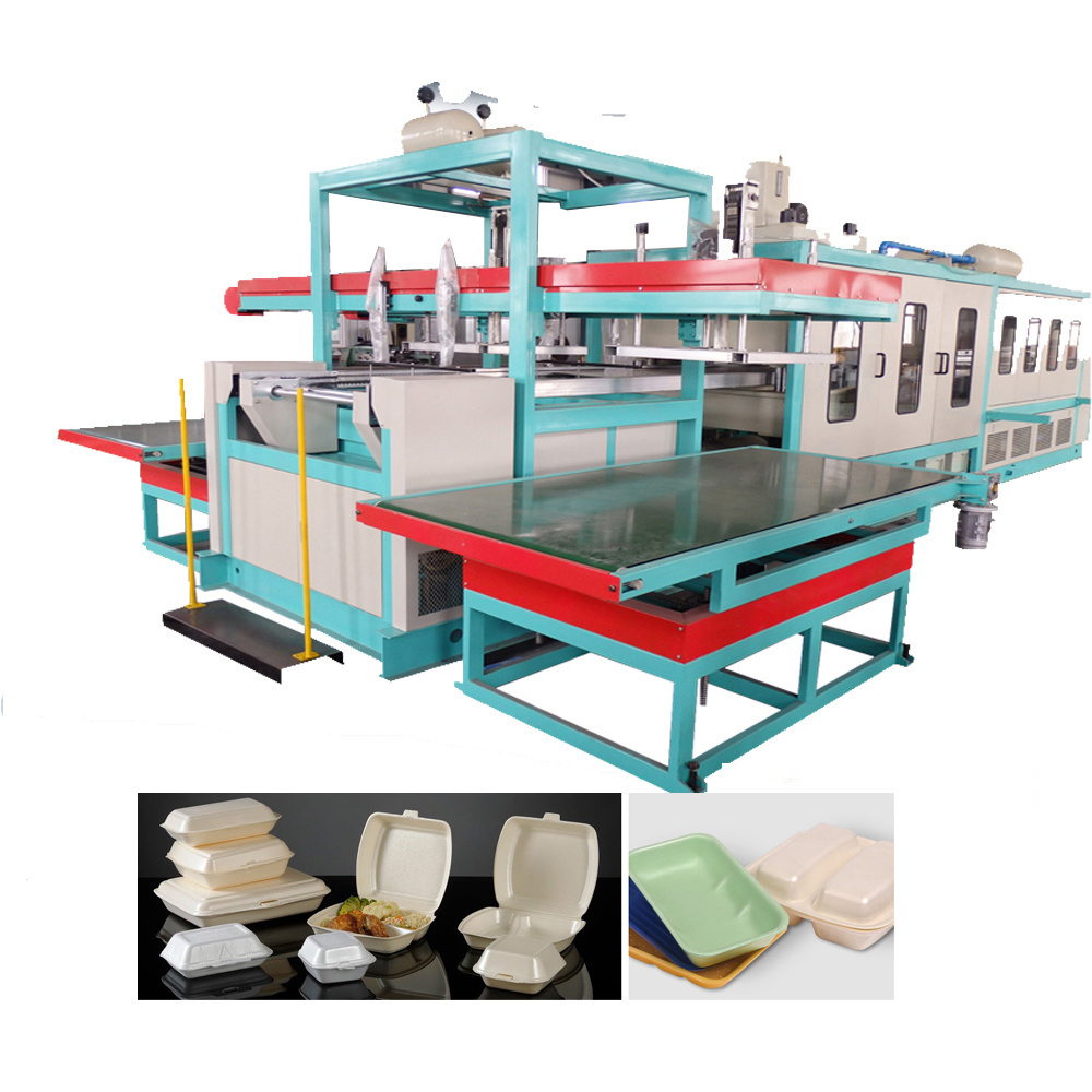 disposable ps foam plate take away food box container plastic vacuum forming  making machine