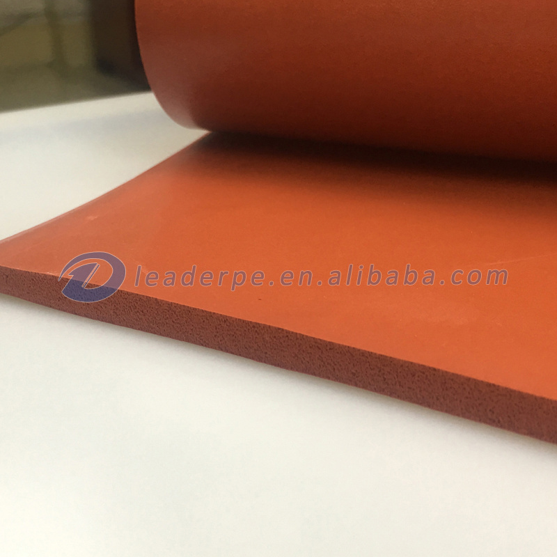 Heat Insulation Colorful Red Silicone Rubber foam for heater machine