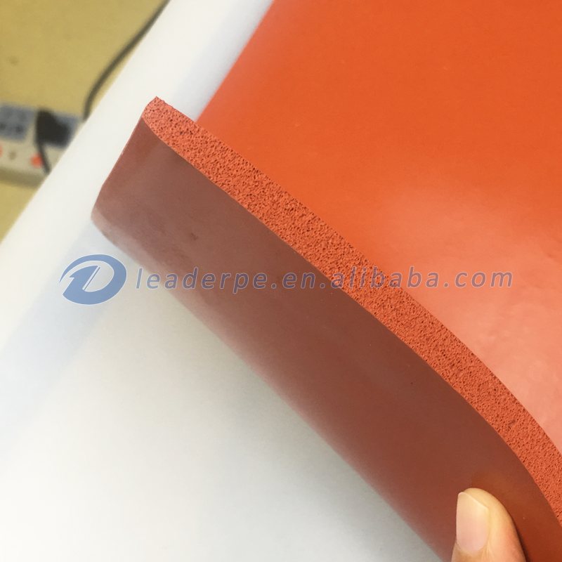 Heat Insulation Colorful Red Silicone Rubber foam for heater machine