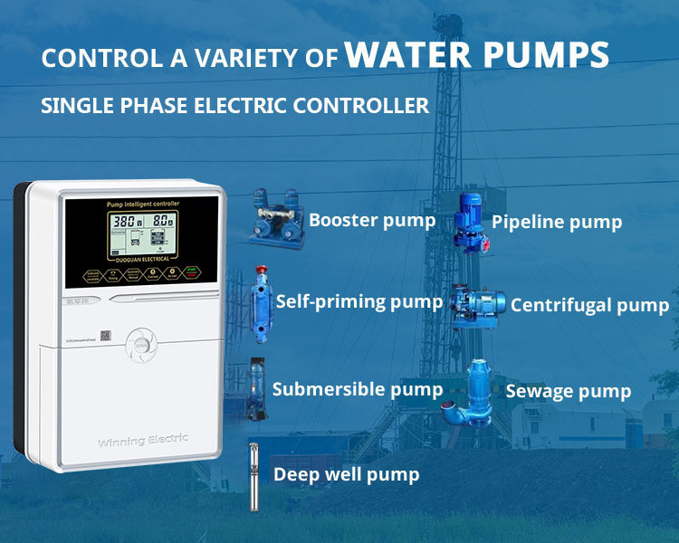 380V 15kw High Quality LCD deep well pump controller with water protection for Double Pumps