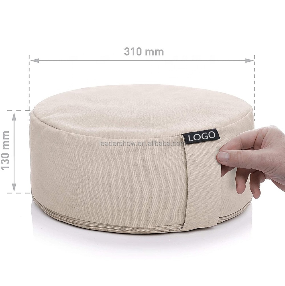 OEM Traditional Home Yoga Floor Round Cushions Linen Thick Meditation Memory Foam Pillow Cushion