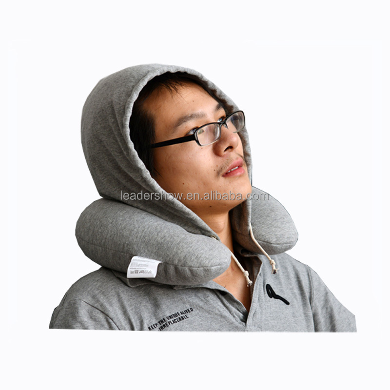 Comfortable New Design U Shape Hoodie Pillow custom Travel Neck Pillow