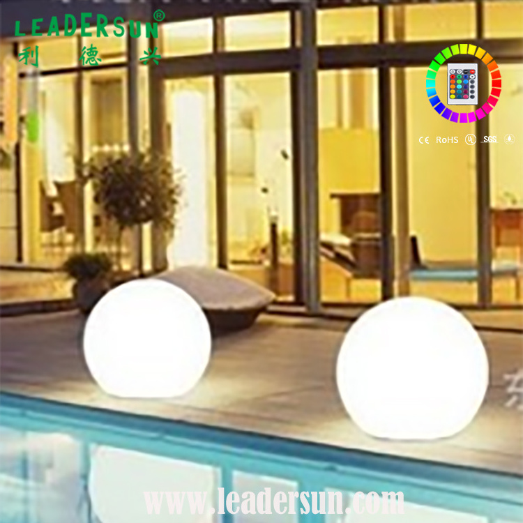 Light sensation 16 color flashing ball sphere Waterproof IP68 globe Large Outdoor Solar Lights with remote for garden square