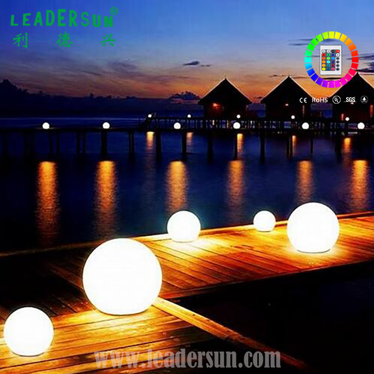 Light sensation 16 color flashing ball sphere Waterproof IP68 globe Large Outdoor Solar Lights with remote for garden square