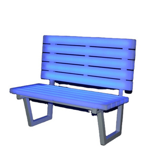 Outdoor Garden Chair Lighting Modern LED Waterproof Chair Bench and Patio Bench Antique Outdoor Furniture Benche Led Plastic