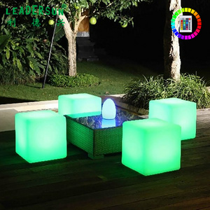 Intelligent Waterproof IP68 Light up Colorful 35cm 40cm 43cm 50cm 60cm Chair Remote Control Plastic LED Cube with Battery