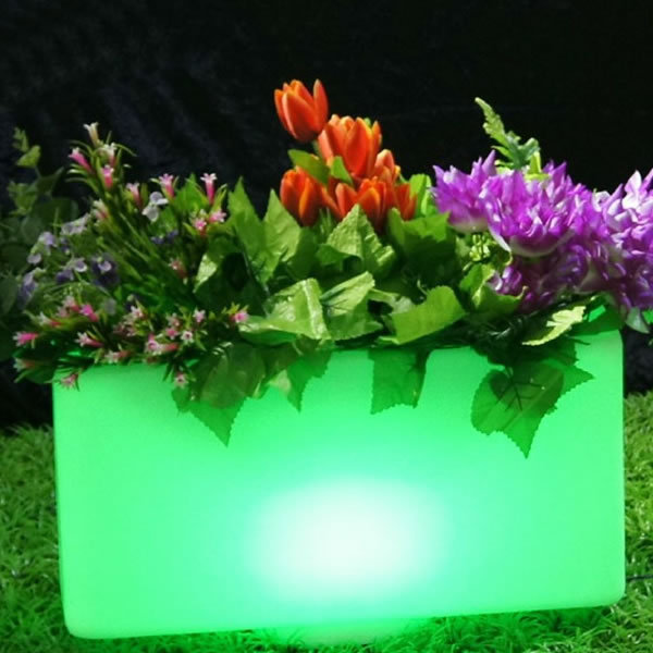 8.23 Waterproof led illuminate glowing flower pot outdoor light Up flower pots led decoration LED flower pots