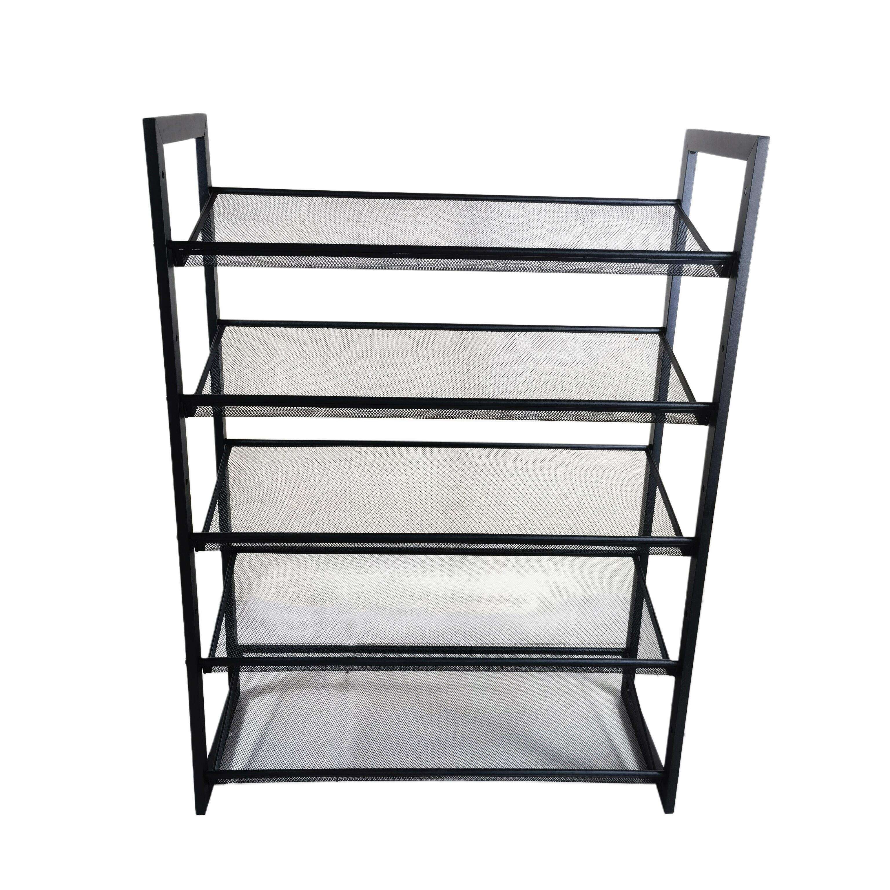 5-Tier Freestanding Metal Shoe Rack For Entryway, Hallway, Living Room Shoe Storage Organizer High Capacity 5 Tier Shoe Shelf