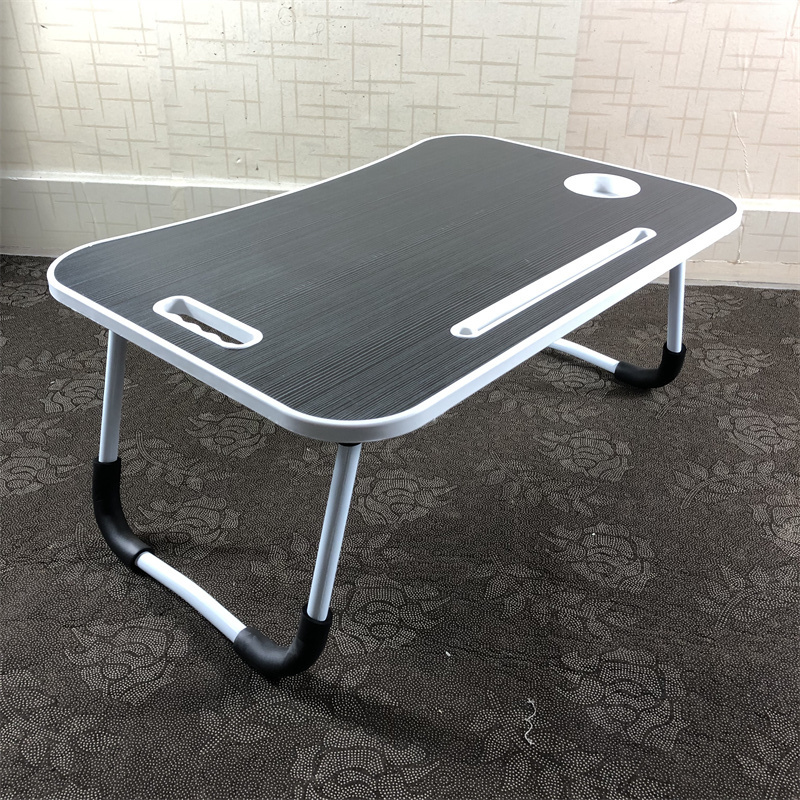 Laptop Bed Folding Table, Laptop Standing Desk, Portable Bed Tray, Lap Desk with Cup Holder for Writing, Reading, Working