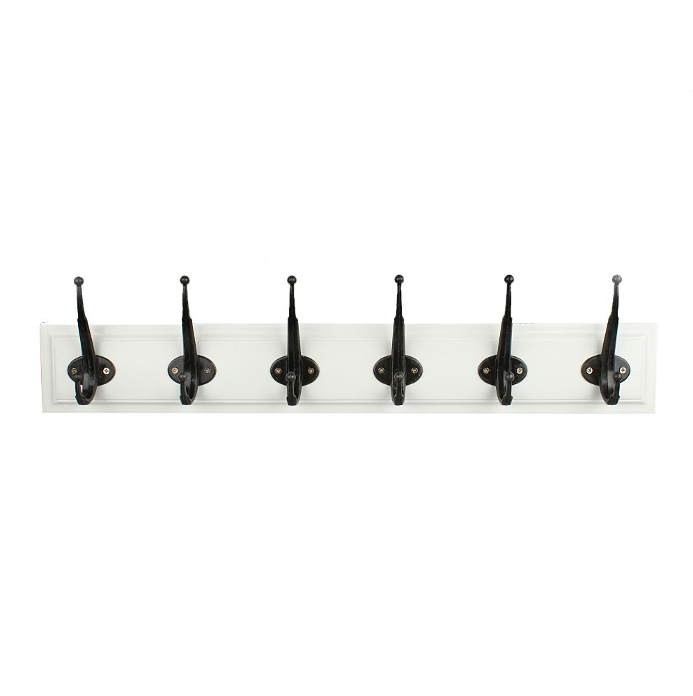 6 Heavy Duty antique Coat and Hat Hook Rail/Rack, wall mounted coat rack coat hook