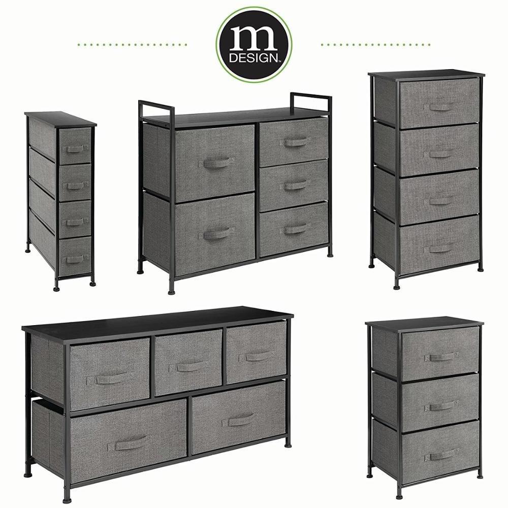 4 Drawers Narrow Standing Clothes Sturdy Frame Organizer Fabric Storage Box Organizer Storage Boxes & Bin