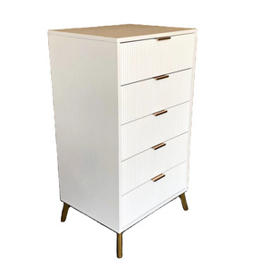 Factory Golden Metal Feet Wood MDF Floor Cabinet With 5 Drawers Multifunction Storage Cabinet chest of drawers Clothes cabinet