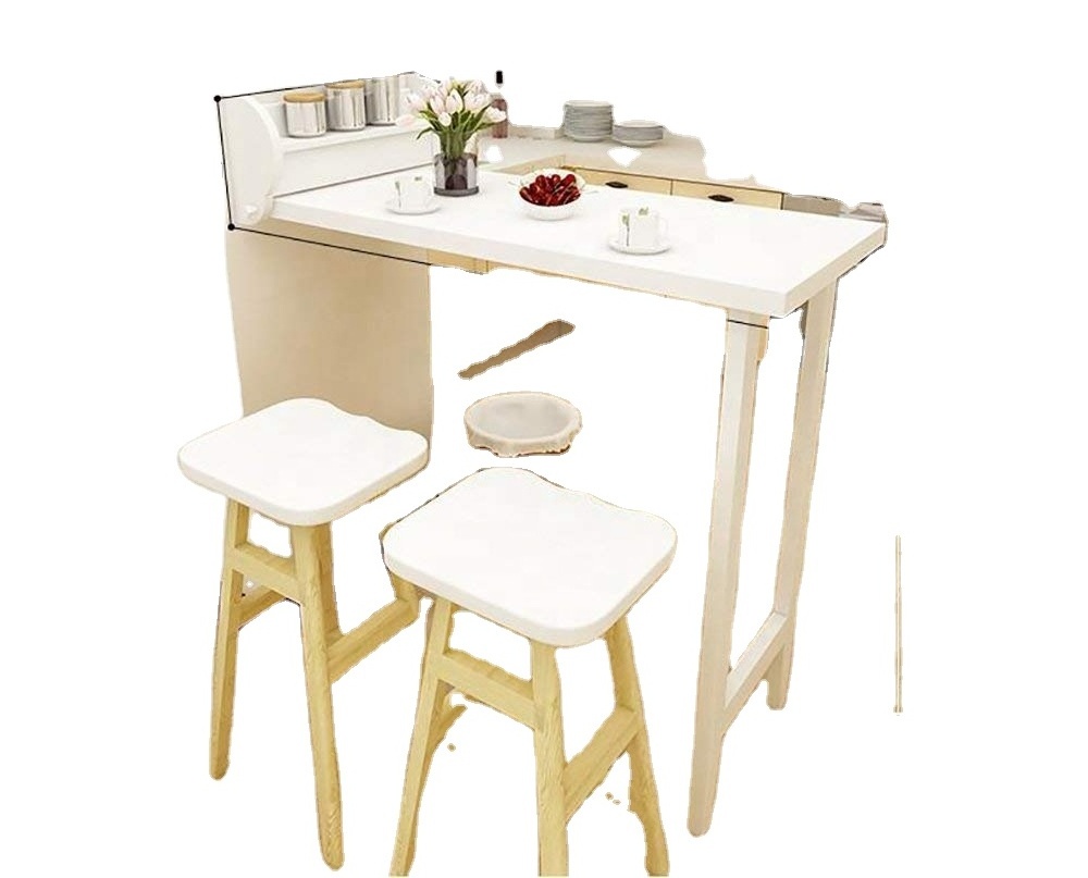 muti-funtion Folding down  Wall  table Hanging  Kitchen Dining Table Wall Mounted lift Dining Table White