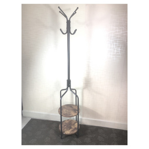 Coat Rack,  Stand with 2 Shelves and 8 Hooks, Hall Tree, Free  Clothes  for Hats, Backpacks, Umbrellas,