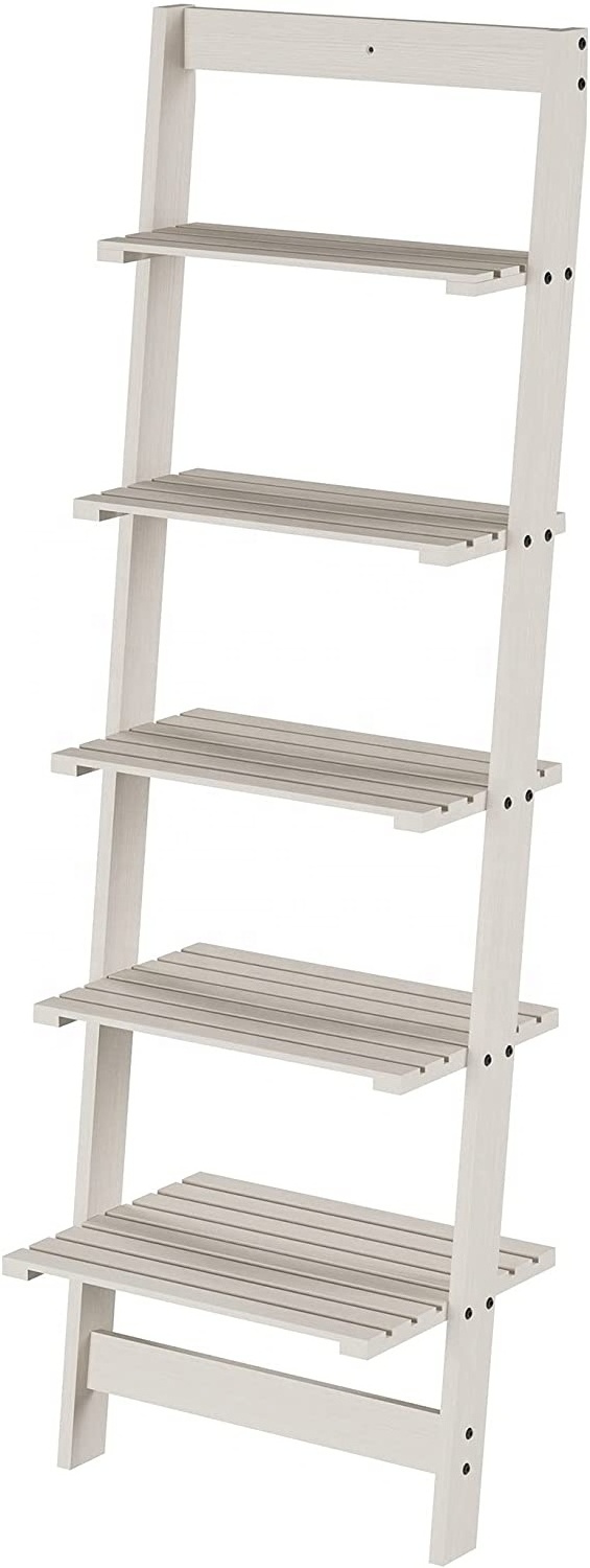 5 Tier Leaning Shelf, Ladder Shelf Home, Plant Organizer Large Storage Multifunctional Display for Living Room Kitchen Office