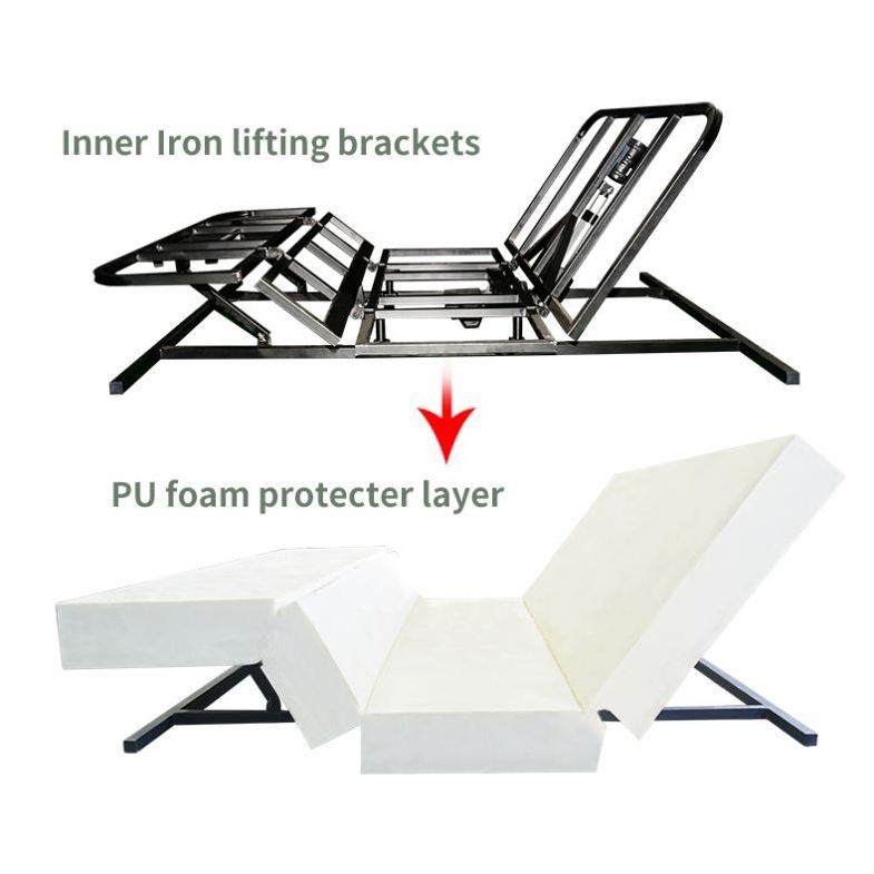 Room Furniture King Size Bed Modern Double with Storage Multifunctional Smart Iron Foldable Carton Box Panel Soft Bed